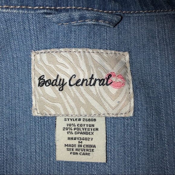 Sz M Body Central Denim Jacket - Picture 3 of 5